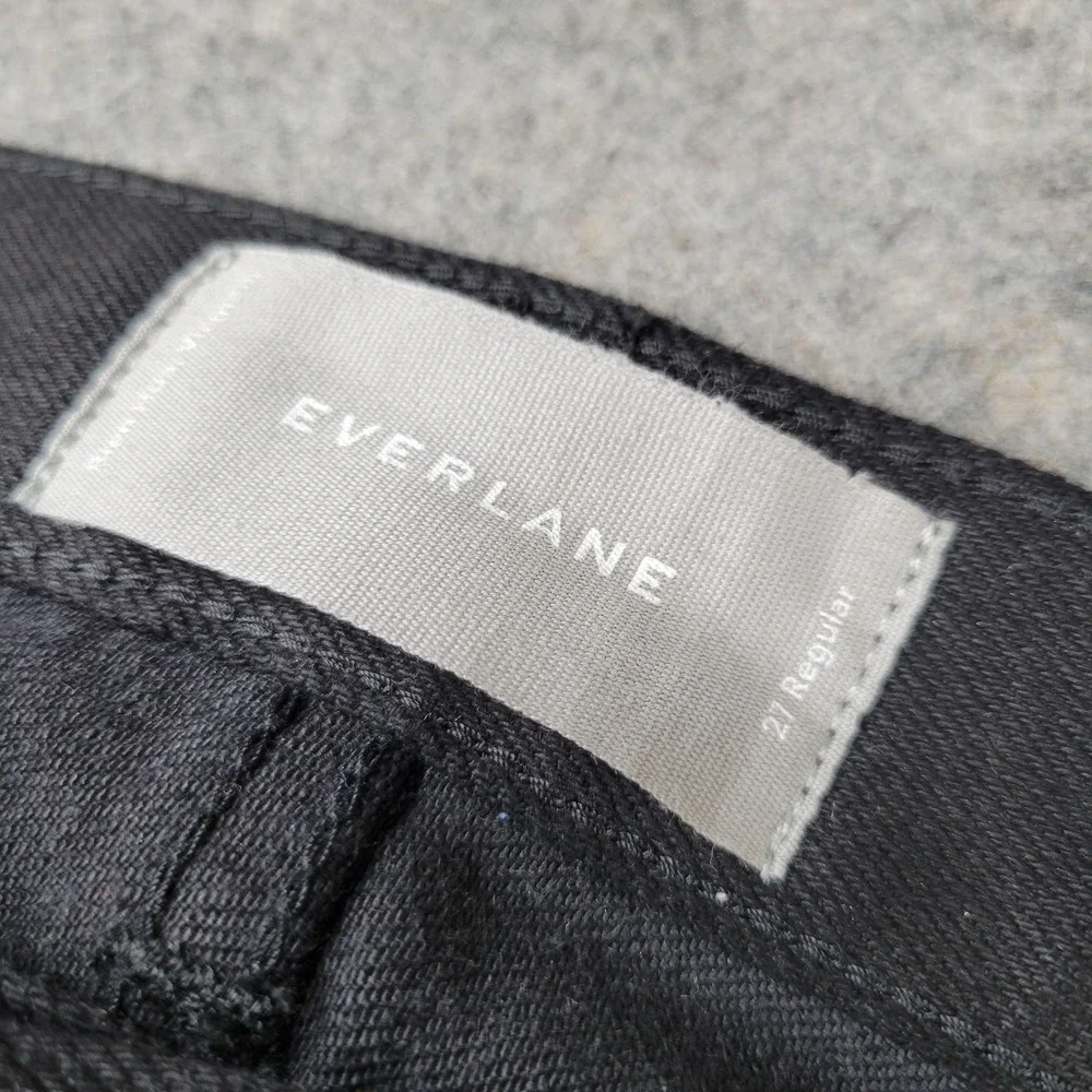 Everlane Jeans Mens 27 Regular Dark Wash Black Slim Straight Stretch Denim Pants
